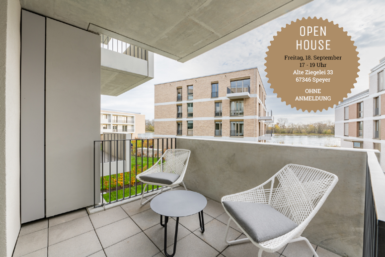 Balkon mit direktem Blick auf den Rhein_OPEN HOUSE
